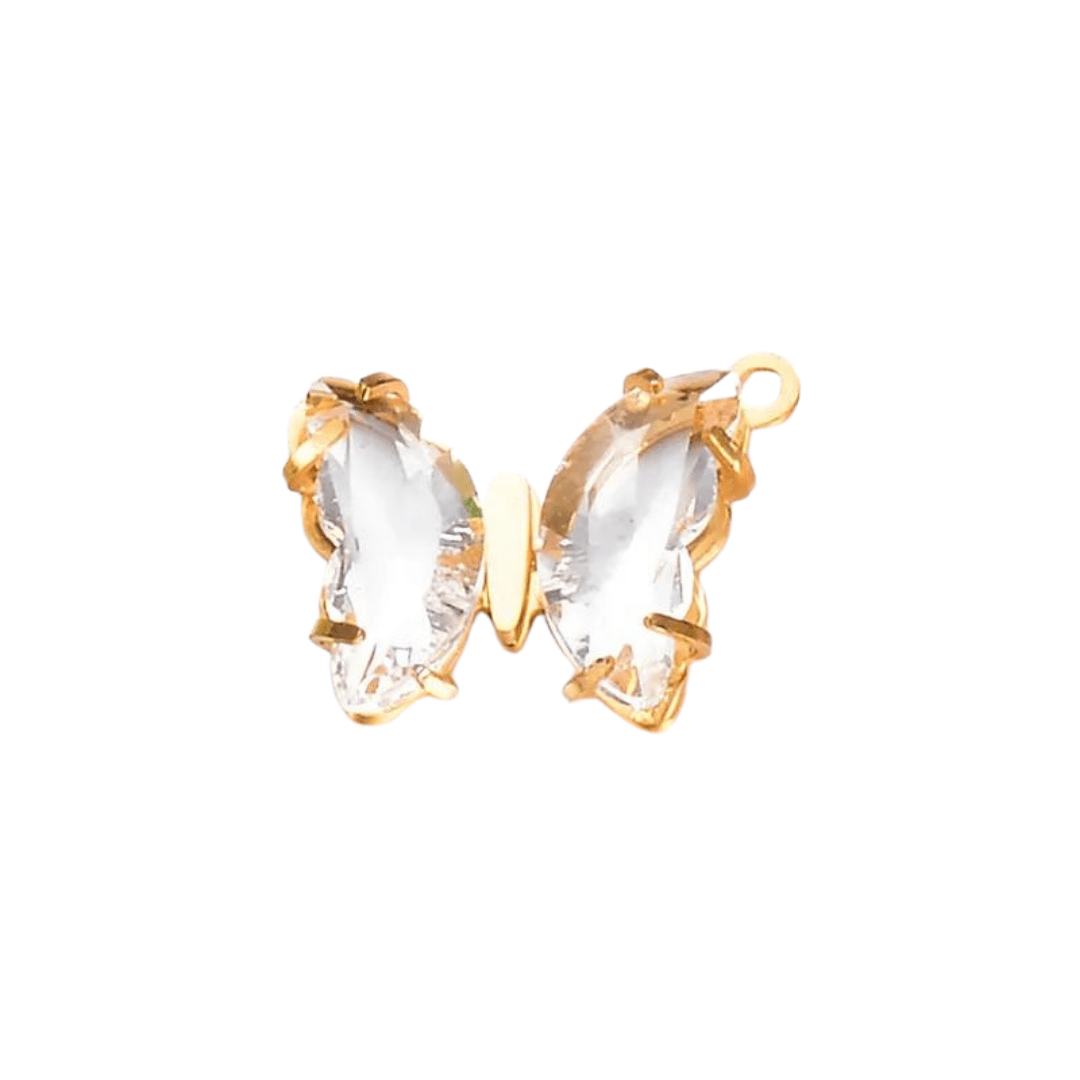 Breloque papillon en zircon