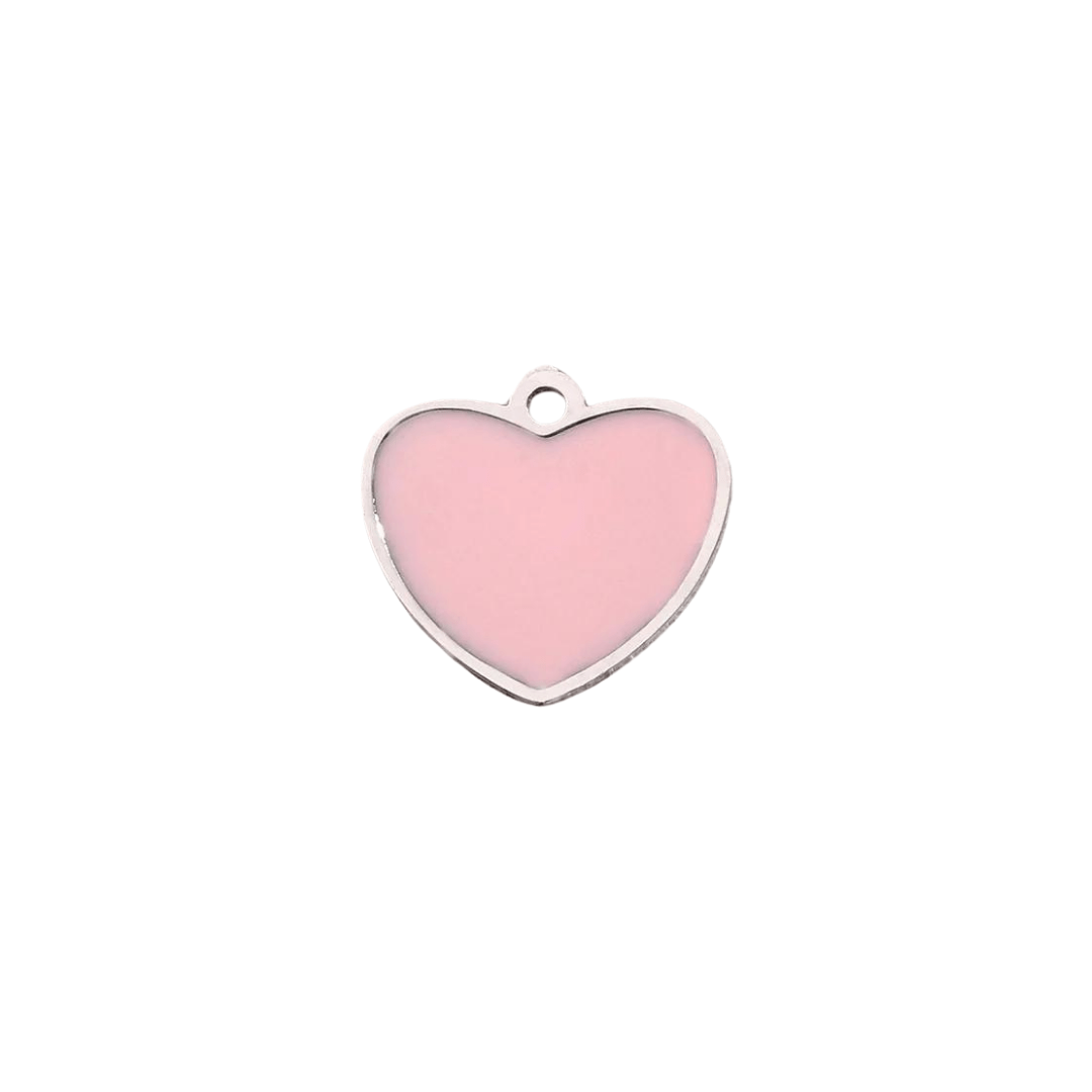 Breloque coeur rose