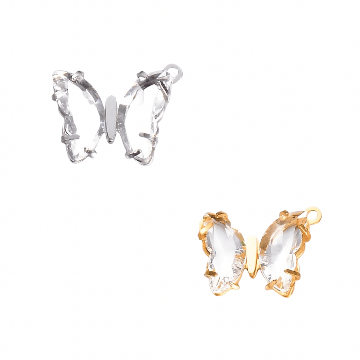 Breloque papillon en zircon