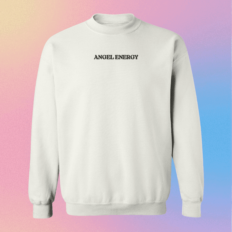 Oversized angel crewneck blanc