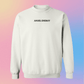 White oversized angel crewneck